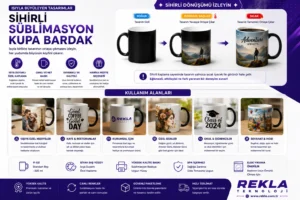 Sihirli sublimasyon kupa bardak kullanım alanları kişiye özel hediye promosyon ve kurumsal baskı