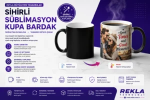 Sihirli sublimasyon kupa bardak 11 oz ısıya duyarlı renk değiştiren magic mug