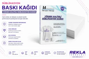 105 gram sublimasyon baskı kağıdı A4 100 yaprak yüksek transfer performanslı baskı kağıdı