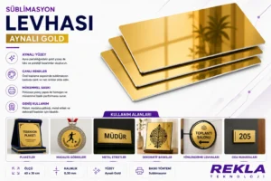 Aynalı gold sublimasyon levhası kullanım alanları ve teknik özellikleri