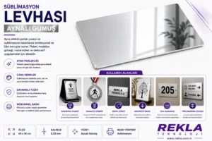 Aynalı gümüş sublimasyon levhası kullanım alanları ve teknik özellikleri