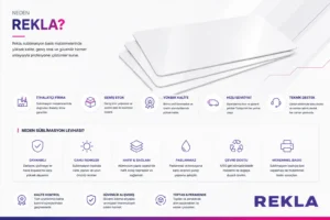 Beyaz parlak sublimasyon levhası 60x30 cm 0.45 mm Rekla Teknoloji