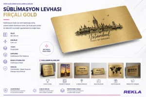 SÜBLİMASYON LEVHASI FIRÇALI GOLD