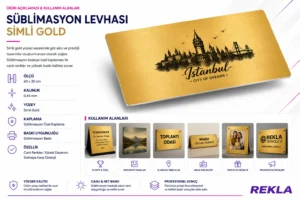 Simli gold sublimasyon levhası teknik özellikleri ve kullanım alanları