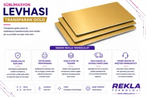Rekla Teknoloji transparan gold sublimasyon levhası kalite ve tedarik avantajları