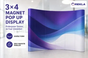 3×4 magnet pop up display fuar standı ürün görseli