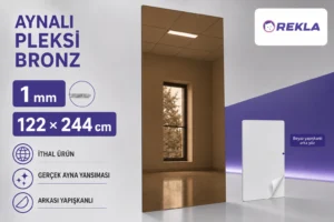 Bronz aynalı pleksi levha 1 mm 122×244 cm ürün görseli