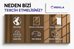 Bronz aynalı pleksi levha 1 mm 81×122 cm Rekla avantajları tanıtım görseli