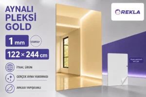 Gold aynalı pleksi levha 1 mm 122×244 cm ürün görseli