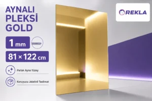 Gold aynalı pleksi levha 1 mm 81×122 cm ürün görseli