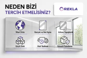 Gümüş aynalı pleksi levha 1 mm 122×244 cm Rekla avantajları tanıtım görseli