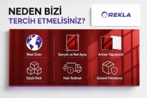 Kırmızı aynalı pleksi levha 1 mm 81×122 cm Rekla avantajları tanıtım görseli
