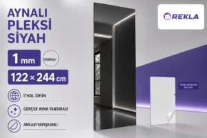 Siyah aynalı pleksi levha 1 mm 122×244 cm ürün görseli