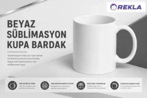 Süblimasyon Kupa Bardak Beyaz ürün görseli