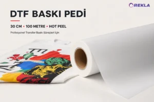 DTF baskı pedi 30 cm 100 metre hot peel rulo ürün görseli