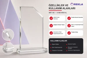 MRT 105 kristal plaket 10 mm teknik özellikler ve kullanım alanları görseli