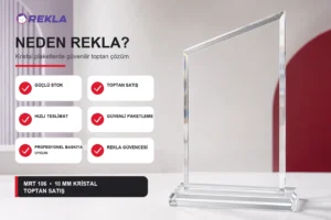 MRT 106 kristal plaket 10 mm Rekla avantajları tanıtım görseli