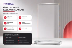 MRT 108 kristal plaket 10 mm teknik özellikler ve kullanım alanları görseli