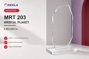 MRT 203 kristal plaket 8 mm ürün görseli