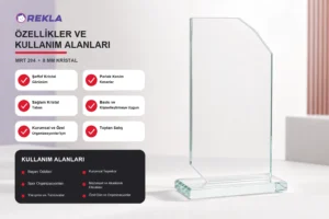 MRT 204 kristal plaket 8 mm teknik özellikler ve kullanım alanları görseli
