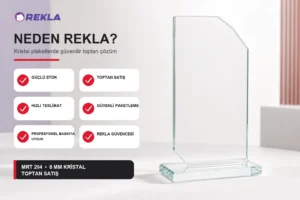 MRT 204 kristal plaket 8 mm Rekla avantajları tanıtım görseli