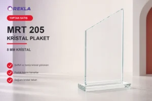 MRT 205 kristal plaket 8 mm ürün görseli