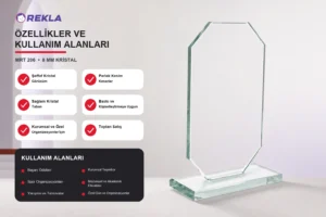 MRT 206 kristal plaket 8 mm teknik özellikler ve kullanım alanları görseli