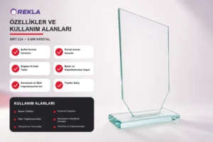 MRT 224 kristal plaket 8 mm teknik özellikler ve kullanım alanları görseli