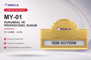 MY-01 Alüminyum Yaka İsimliği ürün görseli