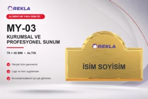 MY-03 Alüminyum Yaka İsimliği ürün görseli