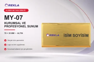 MY-07 Alüminyum Yaka İsimliği ürün görseli