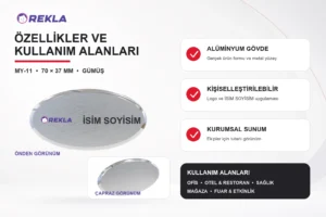 MY-11 Alüminyum Yaka İsimliği teknik özellikler ve kullanım alanları görseli