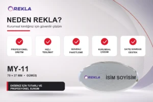 MY-11 Alüminyum Yaka İsimliği Rekla avantajları tanıtım görseli