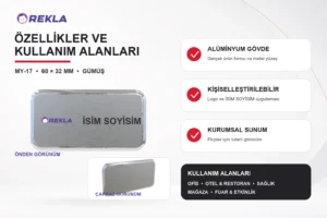 MY-17 Alüminyum Yaka İsimliği teknik özellikler ve kullanım alanları görseli