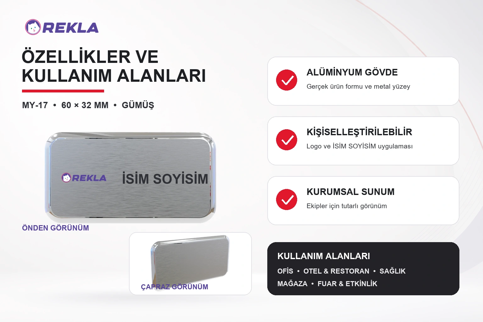 alüminyum yaka isimliği my-17 teknik özellikleri