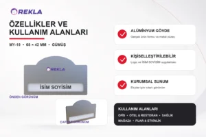 MY-19 Alüminyum Yaka İsimliği teknik özellikler ve kullanım alanları görseli