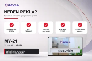 MY-21 Alüminyum Yaka İsimliği Rekla avantajları tanıtım görseli