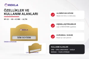 MY-23 Alüminyum Yaka İsimliği teknik özellikler ve kullanım alanları görseli