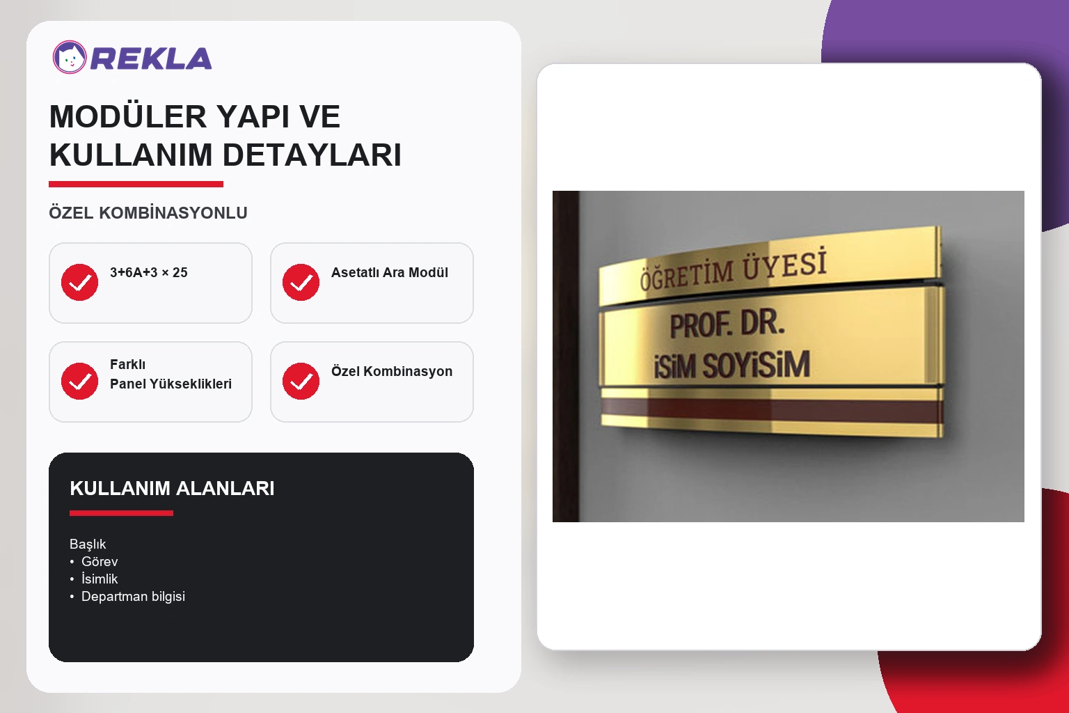 özel kombinasyon yönlendirme teknik özellikleri