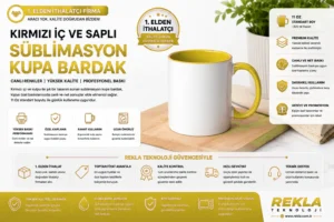 Süblimasyon Kupa Bardak Sarı ürün görseli