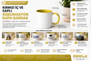 Süblimasyon Kupa Bardak Sarı teknik özellikler ve kullanım alanları görseli