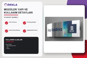 standart bombeli modüler yönlendirme teknik özellikler ve kullanım alanları görseli