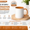 Süblimasyon Kupa Bardak Turuncu ürün görseli