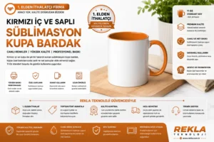 Süblimasyon Kupa Bardak Turuncu ürün görseli