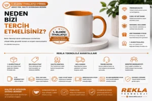 Süblimasyon Kupa Bardak Turuncu Rekla avantajları tanıtım görseli
