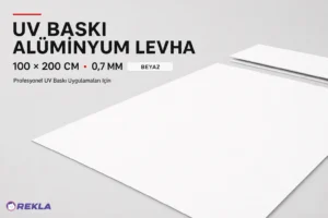 beyaz UV baskı alüminyum levha 0,7 mm 100×200 cm ürün görseli