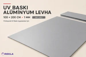 gri laklı UV baskı alüminyum levha 1 mm 100×200 cm ürün görseli
