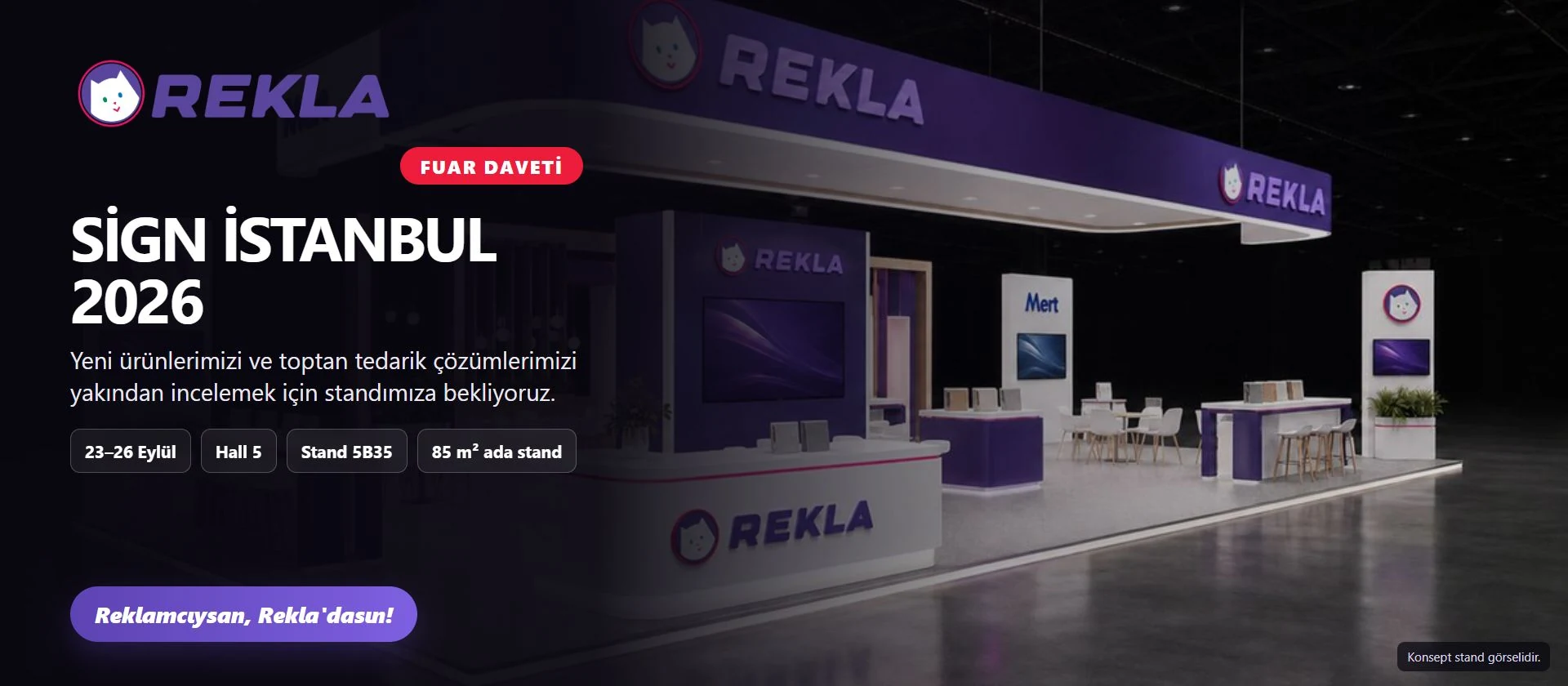 Rekla Teknoloji SIGN İstanbul 2026 fuar daveti